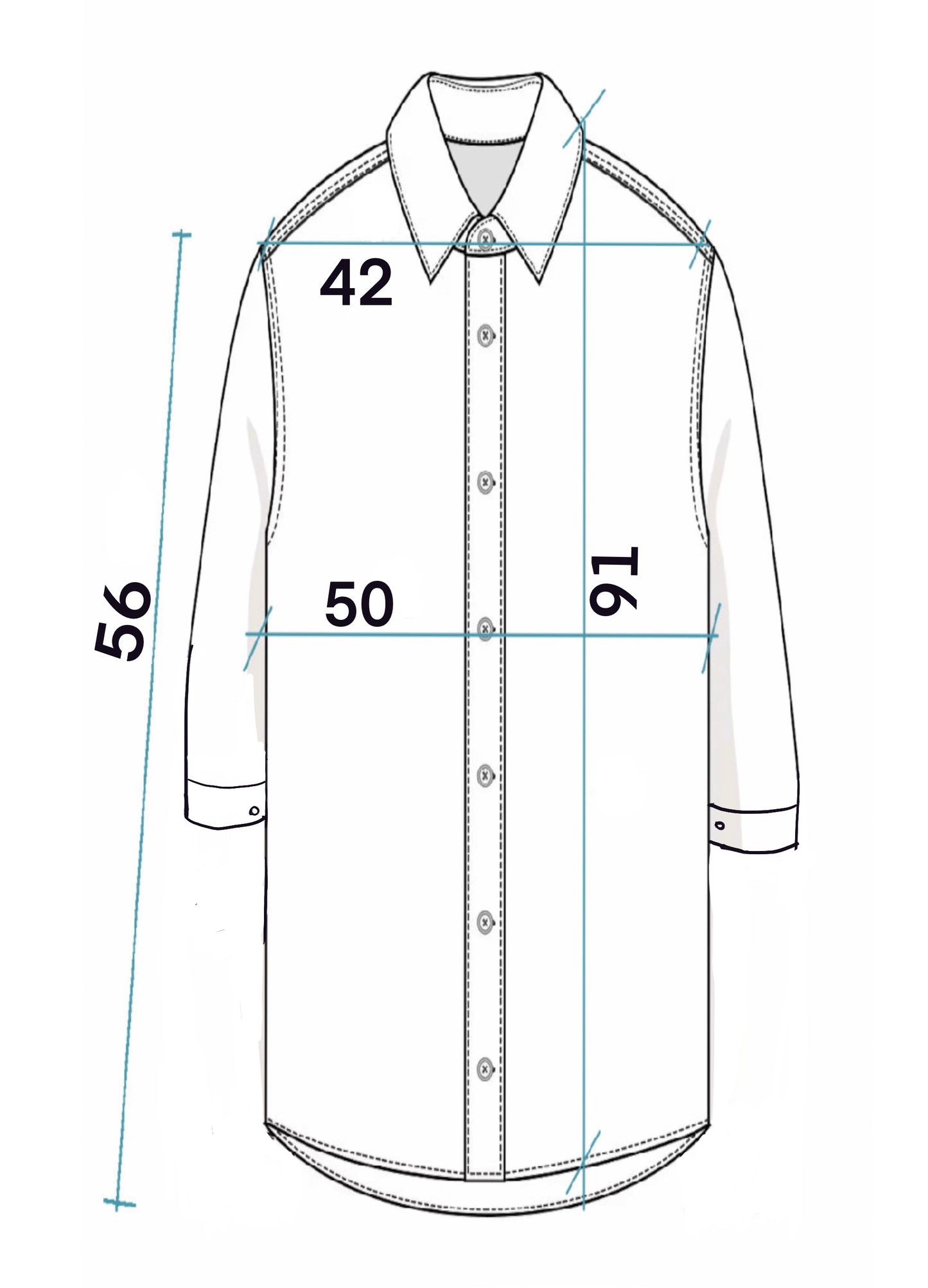 Vestito in cotone blu upcycled con serigrafie vulcaniche bianche