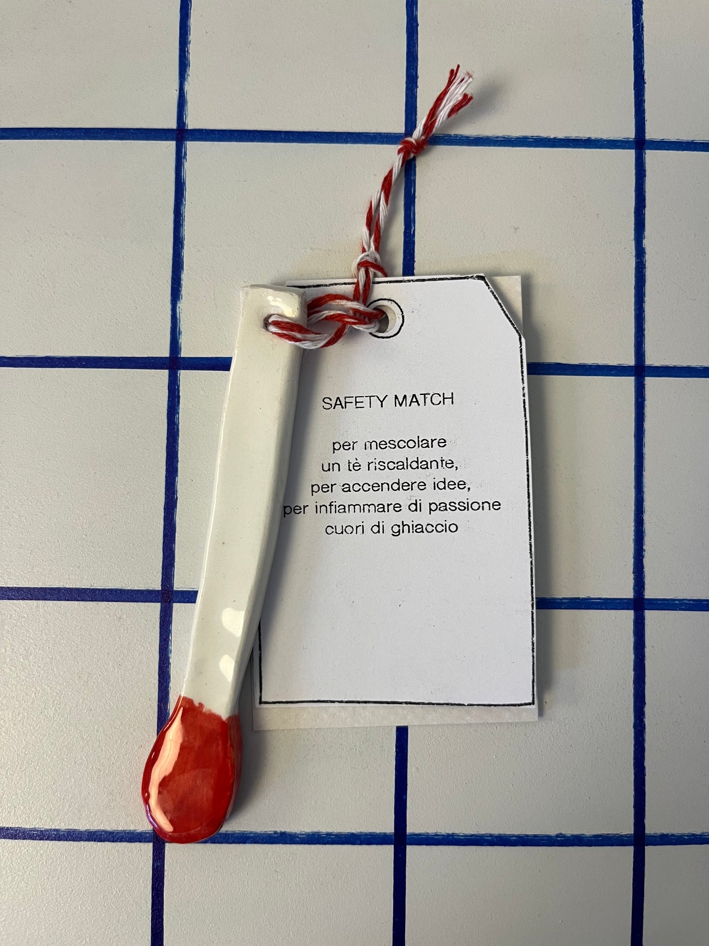 safety match, fiammifero in ceramica
