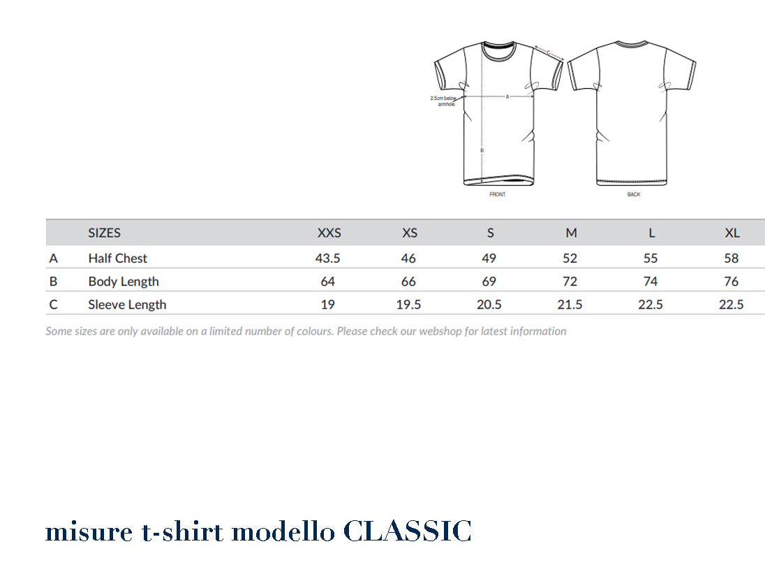 tshirt classica color pesca con tigri mattone