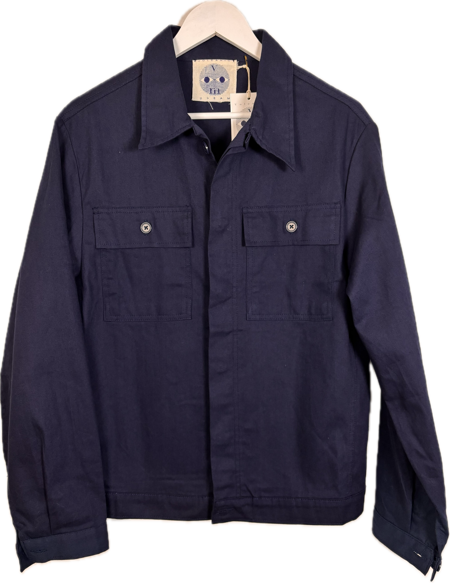 GIACCA/ SHACKET color blu klein/tabacco/blu navy serigrafata con tigri sulla schiena