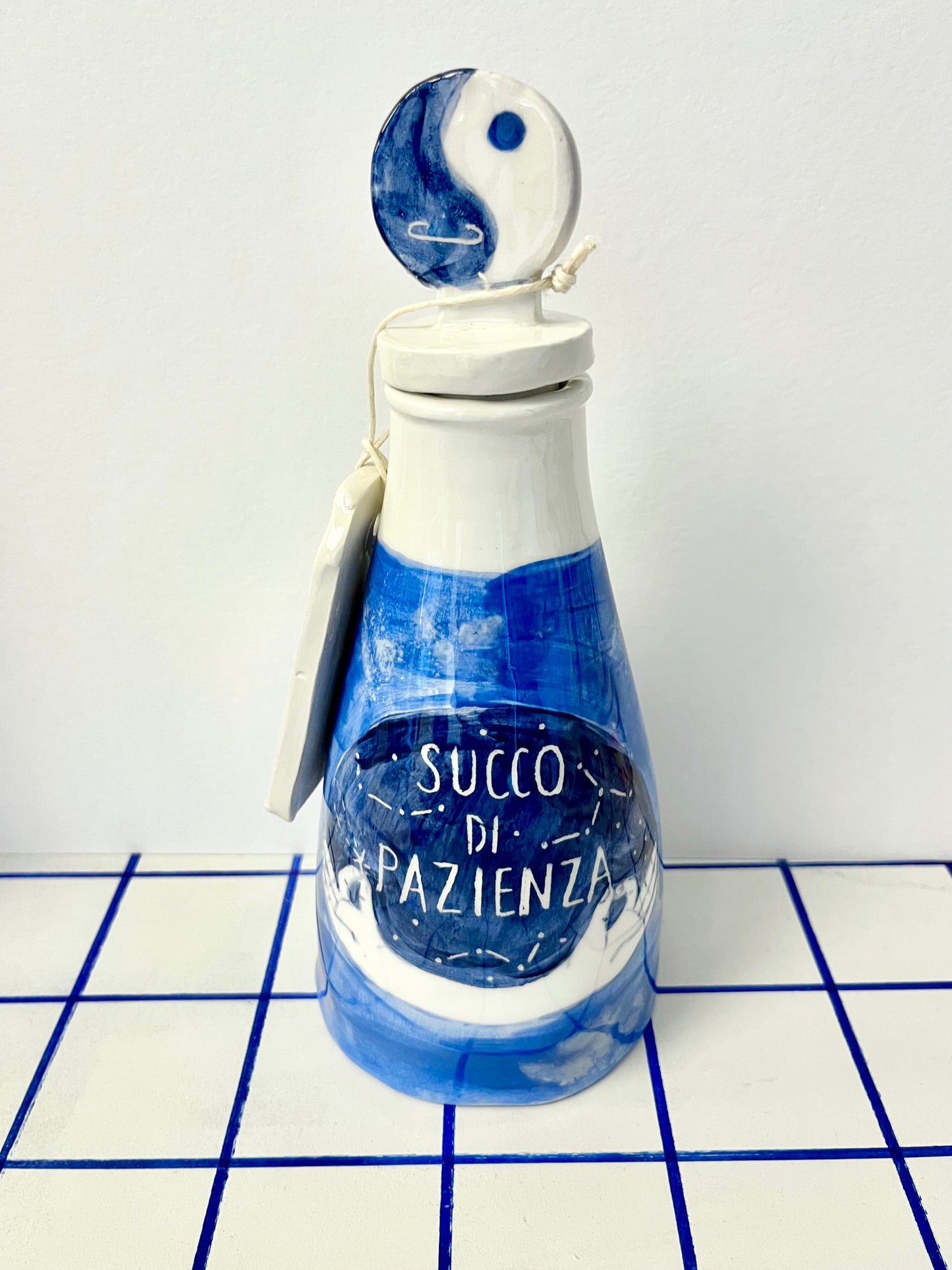 Ampolla in ceramica SUCCO DI PAZIENZA con tappo