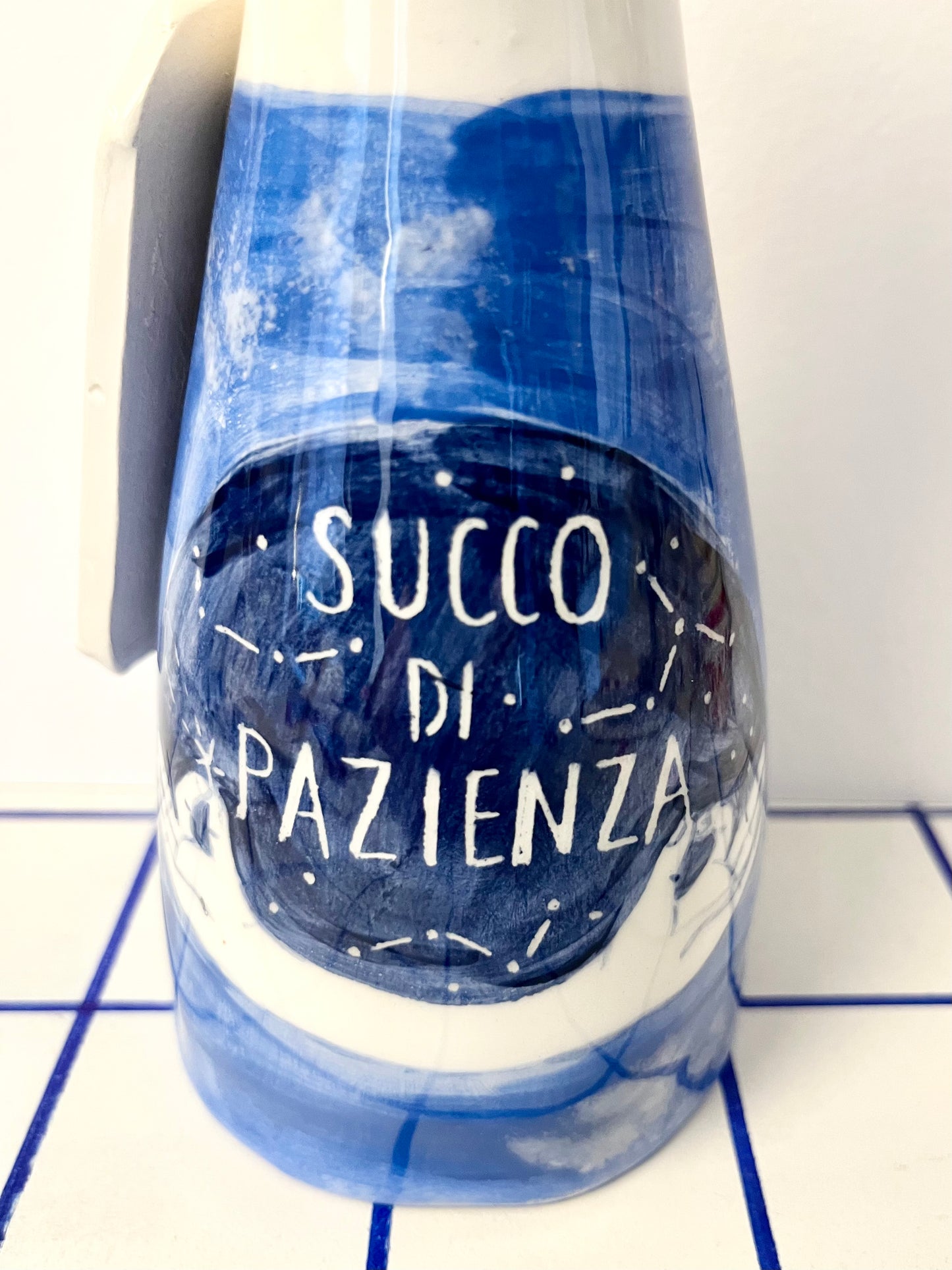 Ampolla in ceramica SUCCO DI PAZIENZA con tappo