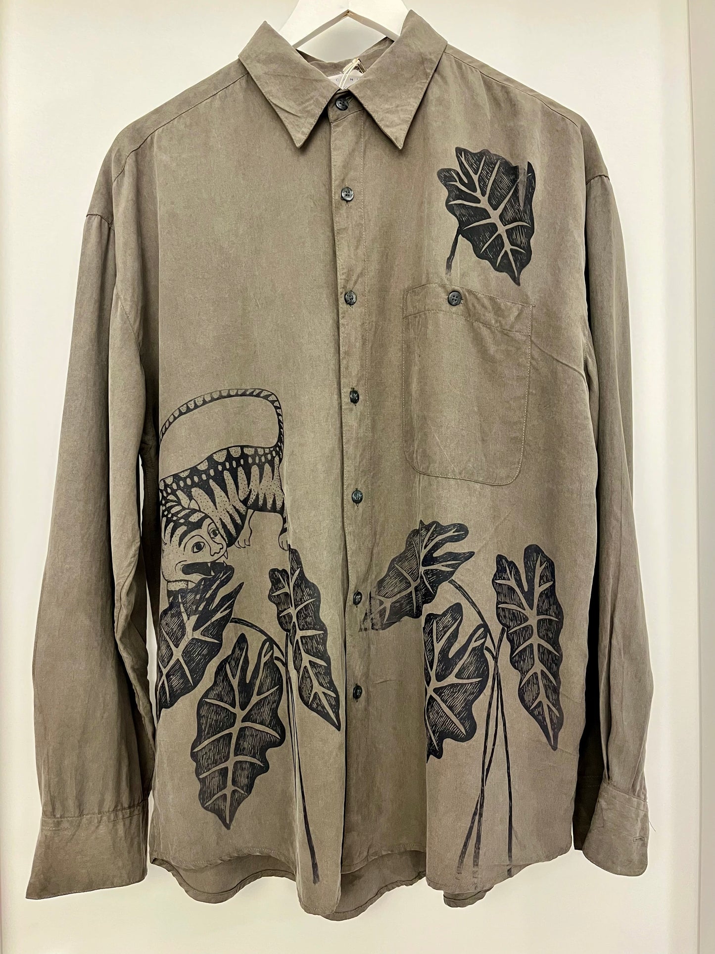 Camicia in seta serigrafata