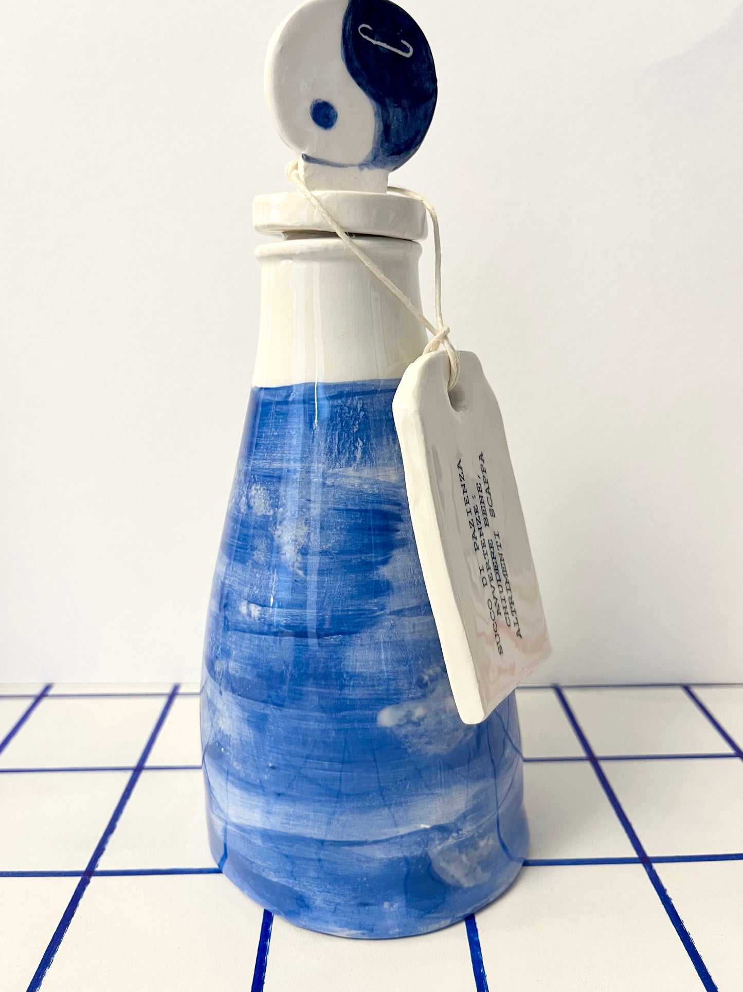 Ampolla in ceramica SUCCO DI PAZIENZA con tappo