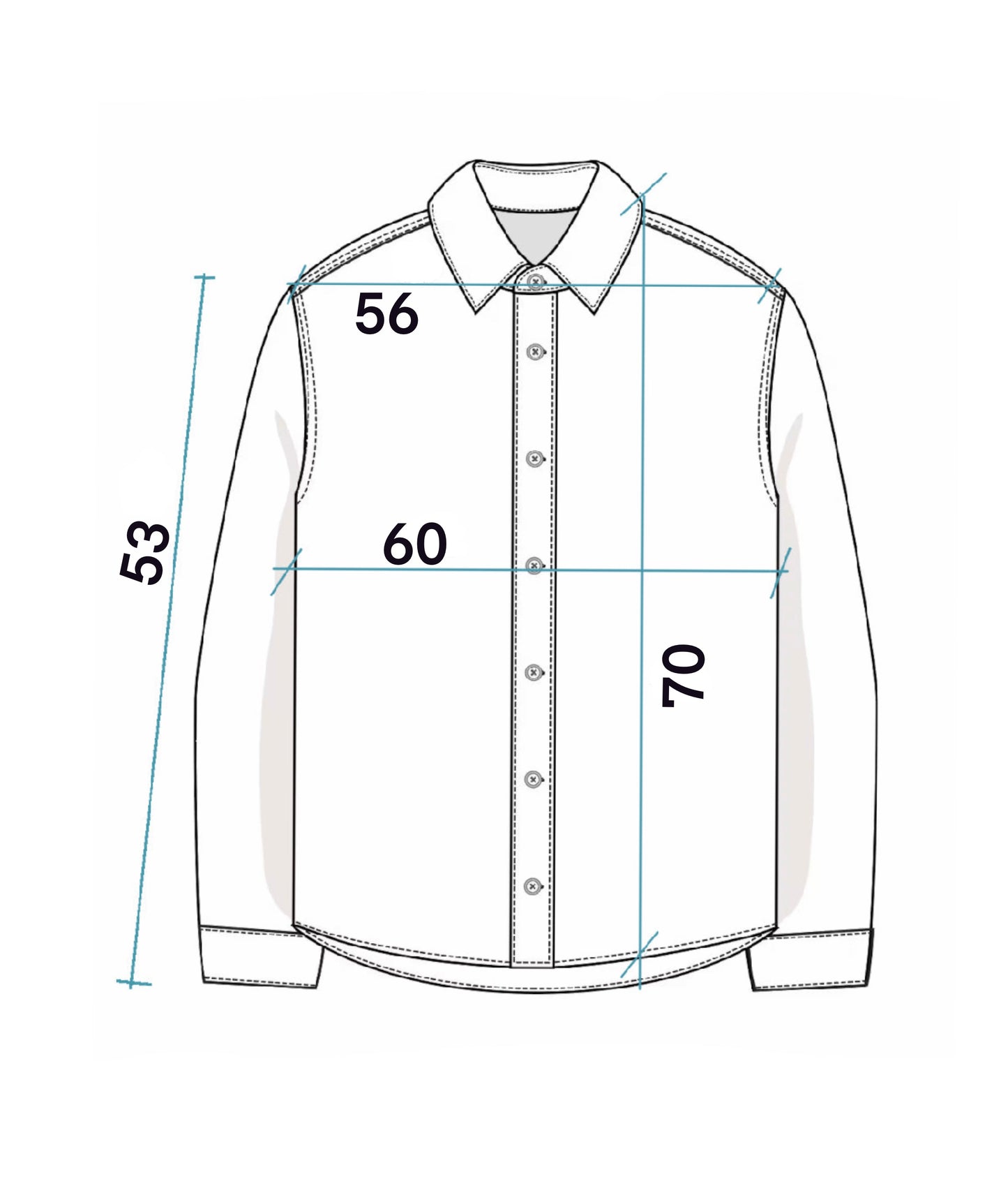 Camicia denim azzurro chiaro upcycled con serigrafie vulcaniche