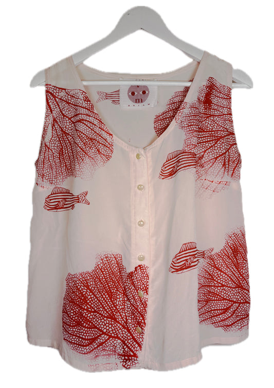 Canotta seta rosa upcycling