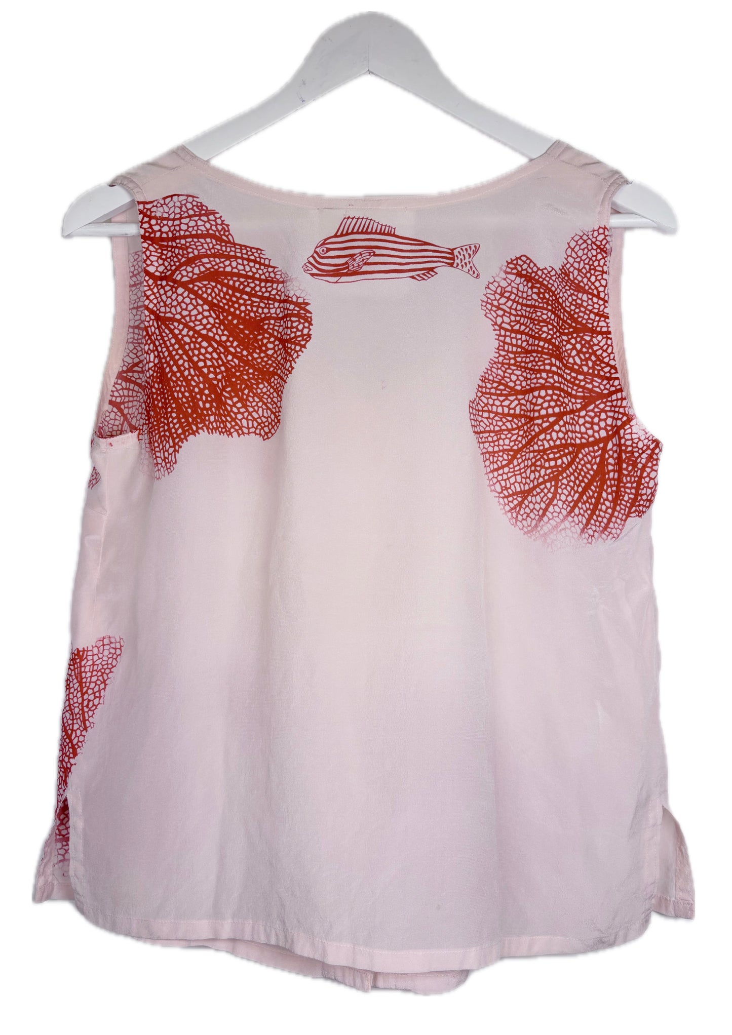 Canotta seta rosa upcycling