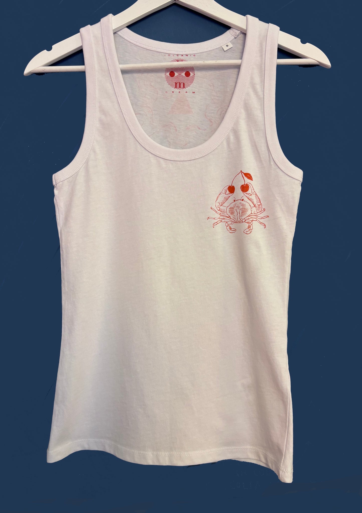 Canotta fitted con serigrafie a  tema marino vulcanico