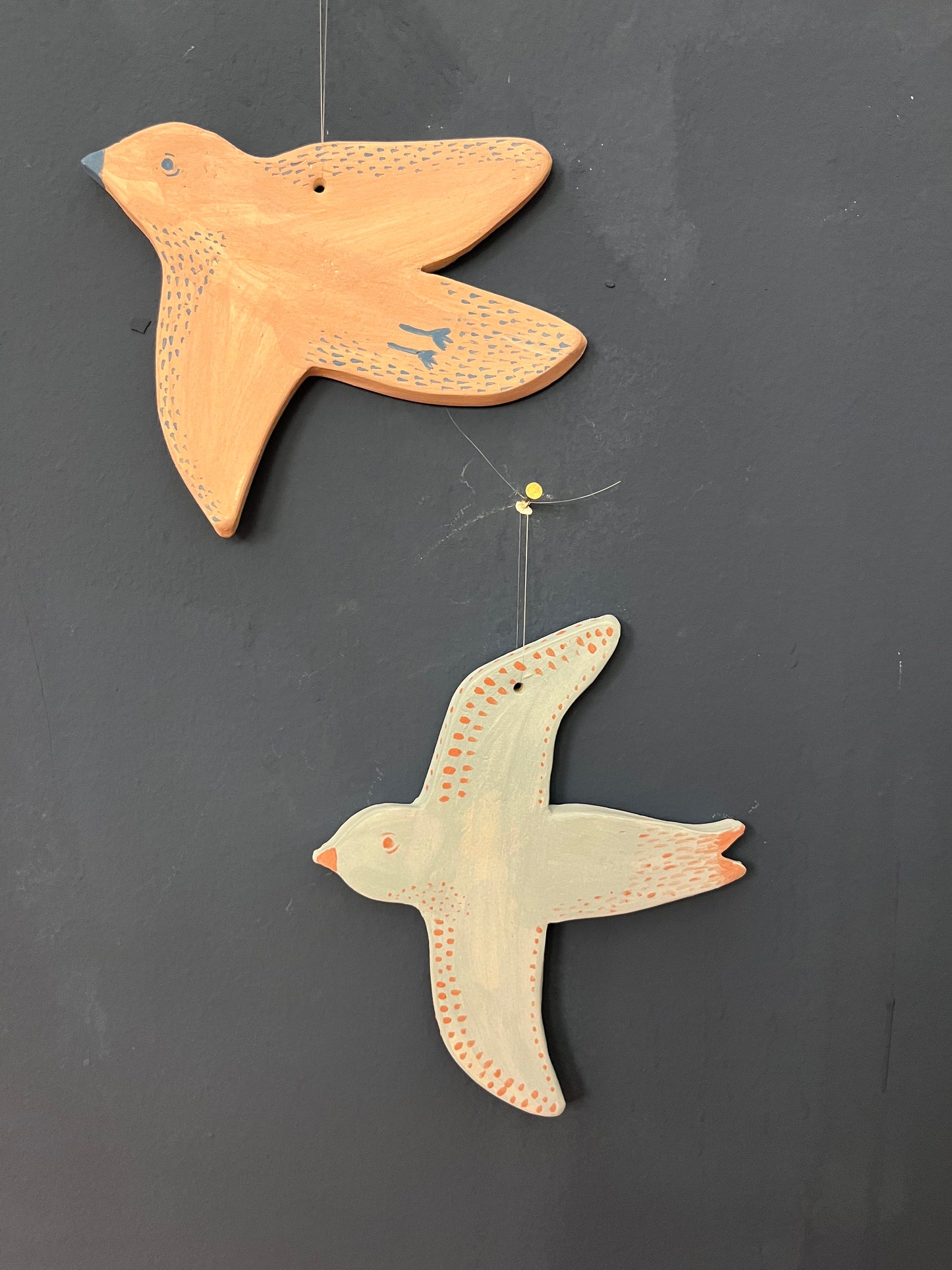 Uccellini in ceramica talismano buon viaggio e felice ritorno