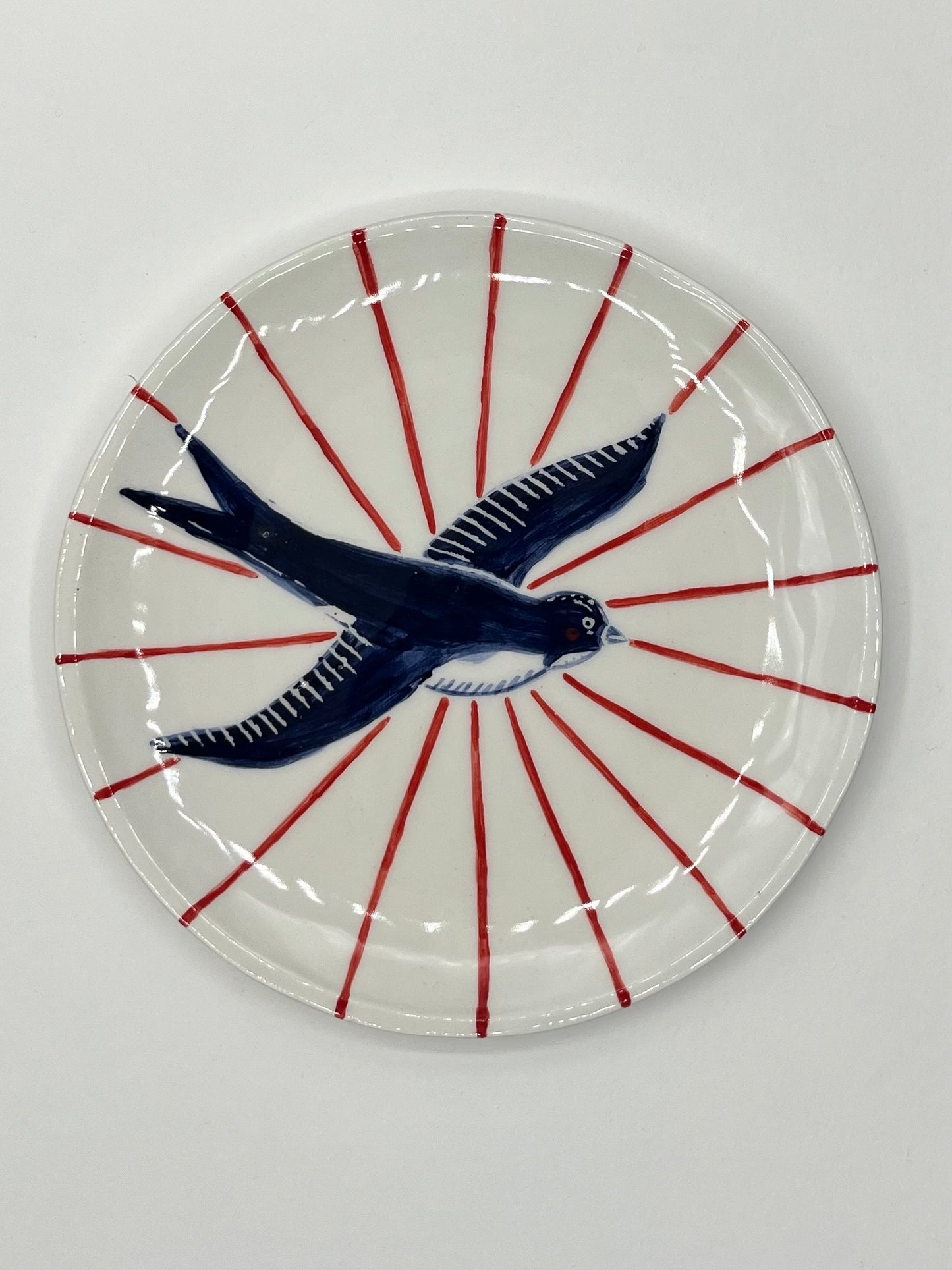 Piattini in ceramica rondini blu