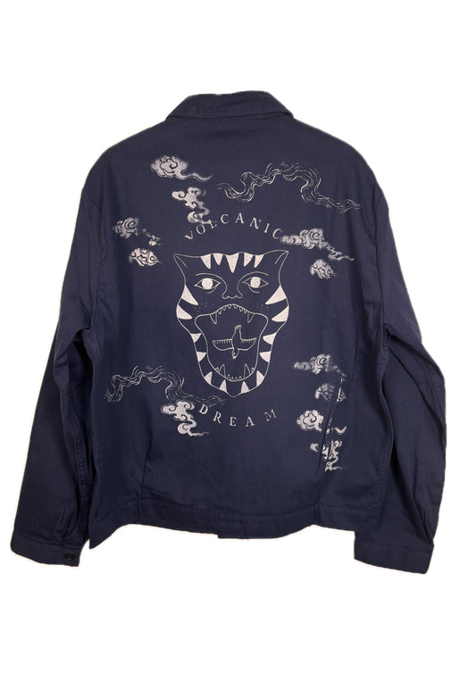 Shacket con tigre stellare serigrafata