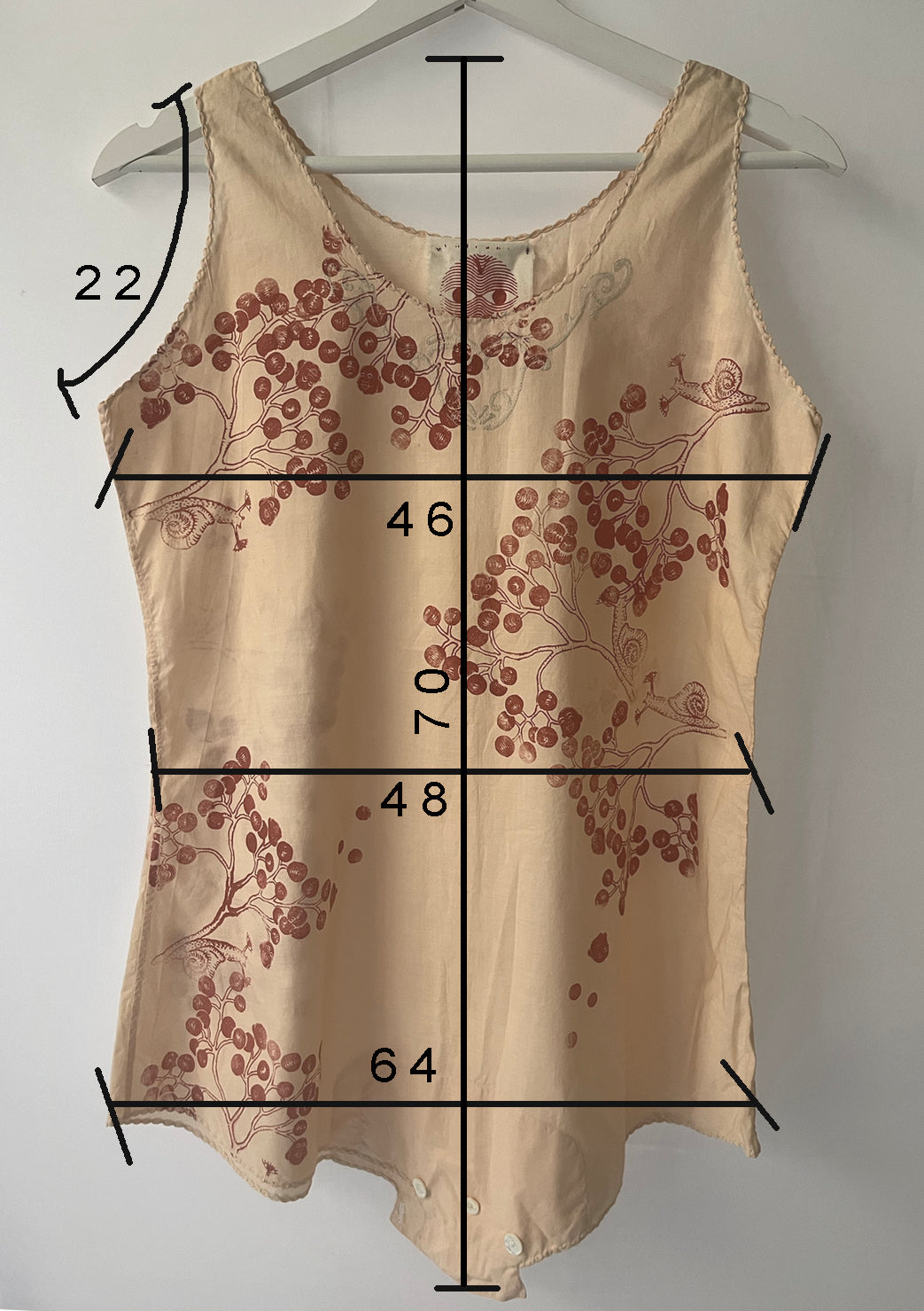 body vintage gusto gelato alla pesca con topping di ribes